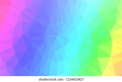 Light Multicolor, Rainbow vector shining hexagonal pattern. A vague abstract illustration with gradient. The template can be used as a background for cell phones.