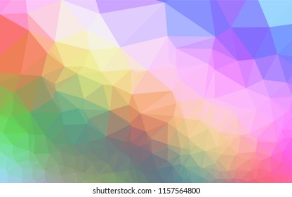 Light Multicolor, Rainbow vector shining hexagonal pattern. Creative illustration in halftone style with gradient. The completely new template can be used for your brand book.