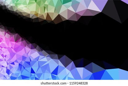 Light Multicolor, Rainbow vector shining hexagonal template. Glitter abstract illustration with an elegant design. The elegant pattern can be used as part of a brand book.
