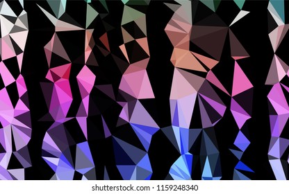 Light Multicolor, Rainbow vector shining hexagonal background. A sample with polygonal shapes. A completely new template for your business design.