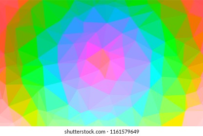 Light Multicolor, Rainbow vector shining hexagonal background. Modern geometrical abstract illustration with gradient. The textured pattern can be used for background.