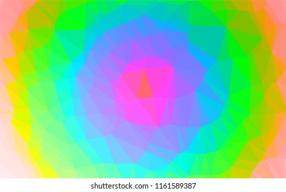 Light Multicolor, Rainbow vector shining hexagonal template. Modern geometrical abstract illustration with gradient. A completely new design for your business.