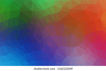 Light Multicolor, Rainbow vector shining hexagonal background. Glitter abstract illustration with an elegant design. A new texture for your design.