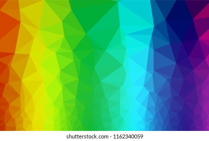 Light Multicolor, Rainbow vector shining hexagonal pattern. Brand new colored illustration in blurry style with gradient. The polygonal design can be used for your web site.