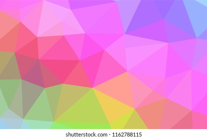 Light Multicolor, Rainbow vector shining hexagonal template. Creative illustration in halftone style with gradient. The template can be used as a background for cell phones.