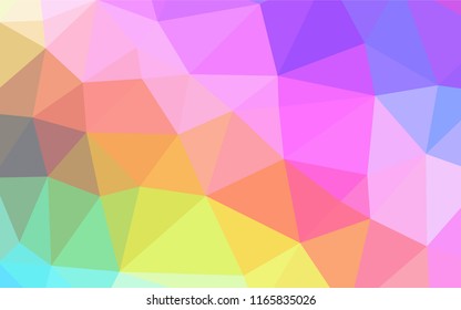 Light Multicolor, Rainbow vector shining hexagonal template. Colorful abstract illustration with gradient. The polygonal design can be used for your web site.