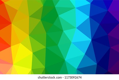 Light Multicolor, Rainbow vector shining hexagonal background. Creative geometric illustration in Origami style with gradient. The textured pattern can be used for background.