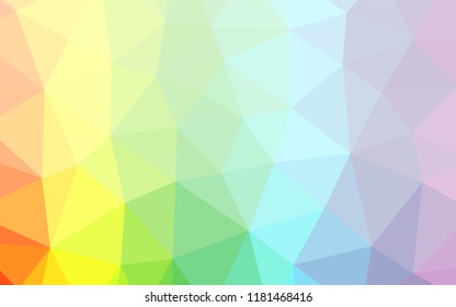 Light Multicolor, Rainbow vector shining hexagonal pattern. A vague abstract illustration with gradient. The polygonal design can be used for your web site.