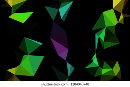 Light Multicolor, Rainbow vector shining hexagonal pattern. Creative geometric illustration in Origami style with gradient. The polygonal design can be used for your web site.