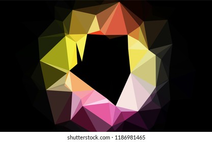 Light Multicolor, Rainbow vector shining hexagonal template. Triangular geometric sample with gradient.  A completely new template for your business design.