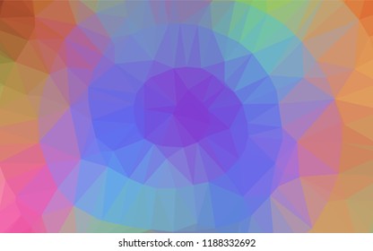 Light Multicolor, Rainbow vector shining hexagonal pattern. A completely new color illustration in a vague style. A completely new design for your business.