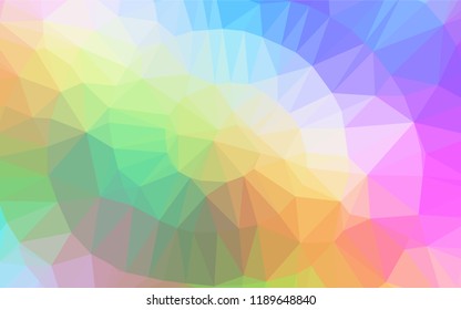 Light Multicolor, Rainbow vector shining hexagonal background. Colorful abstract illustration with gradient. A completely new template for your business design.