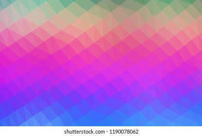 Light Multicolor, Rainbow vector shining hexagonal template. A sample with polygonal shapes. Brand new style for your business design.