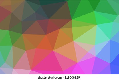 Light Multicolor, Rainbow vector shining hexagonal pattern. A completely new color illustration in a vague style. A new texture for your design.