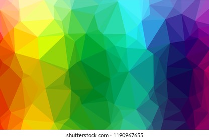 Light Multicolor, Rainbow vector shining hexagonal background. Shining colored illustration in a Brand new style. Brand new style for your business design.