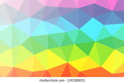 Light Multicolor, Rainbow vector shining hexagonal pattern. A completely new color illustration in a vague style. The best triangular design for your business.