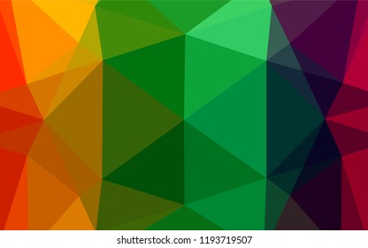 Light Multicolor, Rainbow vector shining hexagonal pattern. Colorful abstract illustration with gradient. A new texture for your design.