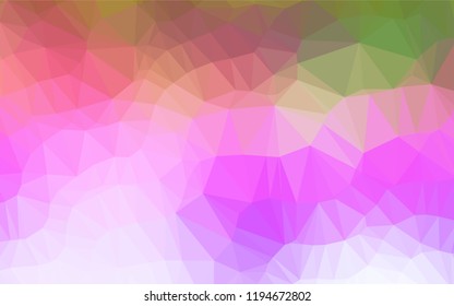 Light Multicolor, Rainbow vector shining hexagonal template. Colorful illustration in abstract style with gradient. Brand new design for your business.