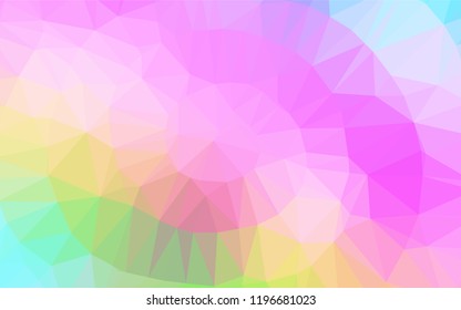 Light Multicolor, Rainbow vector shining hexagonal template. A completely new color illustration in a vague style. The template can be used as a background for cell phones.