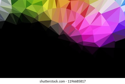 Light Multicolor, Rainbow vector shining hexagonal background. Shining colored illustration in a Brand new style. The template can be used as a background for cell phones.