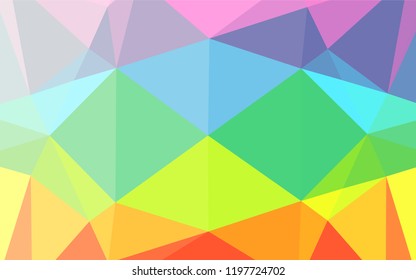 Light Multicolor, Rainbow vector shining hexagonal template. A completely new color illustration in a vague style. The elegant pattern can be used as part of a brand book.