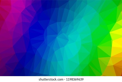 Light Multicolor, Rainbow vector shining hexagonal template. Glitter abstract illustration with an elegant design. The template can be used as a background for cell phones.