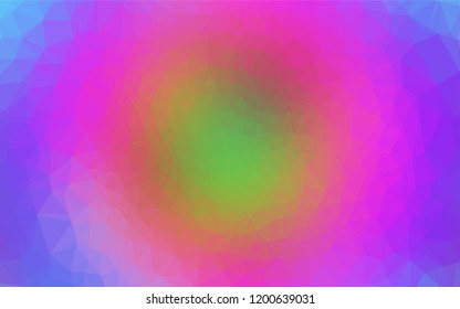 Light Multicolor, Rainbow vector shining hexagonal background. Brand new colored illustration in blurry style with gradient. The textured pattern can be used for background.