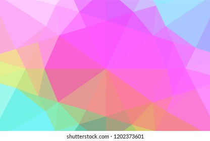 Light Multicolor, Rainbow vector shining hexagonal pattern. Modern geometrical abstract illustration with gradient. The template can be used as a background for cell phones.