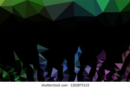 Light Multicolor, Rainbow vector shining low poly background. A completely new color illustration in a vague style. The best triangular design for your business.