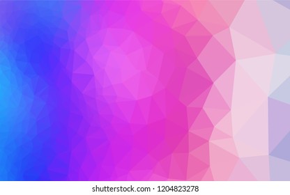 Light Multicolor, Rainbow vector shining hexagonal template. Shining illustration, which consist of triangles. The polygonal design can be used for your web site.