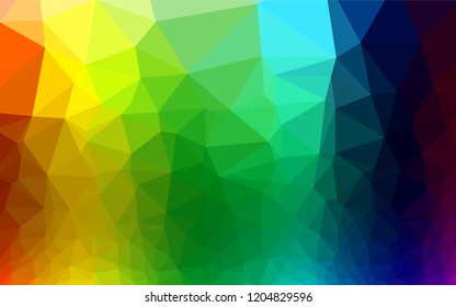 Light Multicolor, Rainbow vector shining hexagonal template. A vague abstract illustration with gradient. The elegant pattern can be used as part of a brand book.