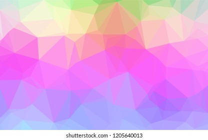 Light Multicolor, Rainbow vector shining hexagonal background. Modern geometrical abstract illustration with gradient. Brand new design for your business.