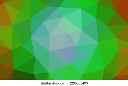 Light Multicolor, Rainbow vector shining hexagonal template. Triangular geometric sample with gradient.  A completely new design for your business.
