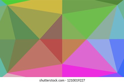 Light Multicolor, Rainbow vector shining hexagonal pattern. Brand new colored illustration in blurry style with gradient. The textured pattern can be used for background.