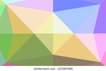 Light Multicolor, Rainbow vector shining hexagonal background. Shining illustration, which consist of triangles. A new texture for your design.