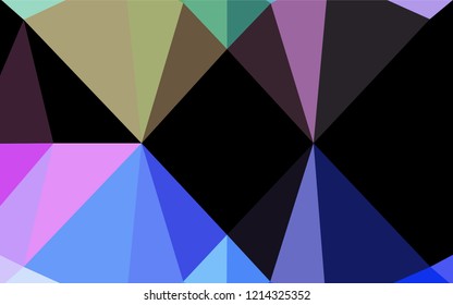 Light Multicolor, Rainbow vector shining hexagonal background. Creative illustration in halftone style with gradient. The textured pattern can be used for background.