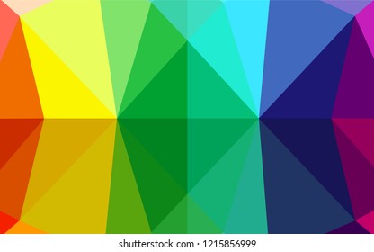 Light Multicolor, Rainbow vector shining hexagonal template. Colorful abstract illustration with gradient. A completely new design for your business.