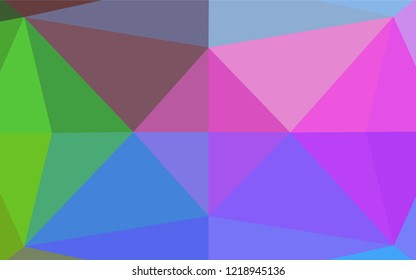 Light Multicolor, Rainbow vector shining hexagonal template. Geometric illustration in Origami style with gradient.  The template can be used as a background for cell phones.