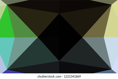 Light Multicolor, Rainbow vector shining hexagonal pattern. A vague abstract illustration with gradient. Triangular pattern for your business design.