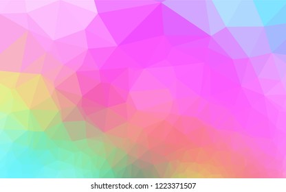 Light Multicolor, Rainbow vector shining hexagonal template. An elegant bright illustration with gradient. The template can be used as a background for cell phones.
