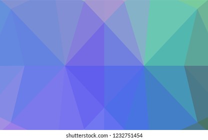 Light Multicolor, Rainbow vector shining hexagonal background. Triangular geometric sample with gradient.  Brand new design for your business.