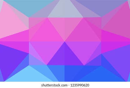 Light Multicolor, Rainbow vector shining hexagonal template. Creative illustration in halftone style with gradient. The best triangular design for your business.