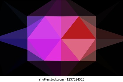 Light Multicolor, Rainbow vector shining hexagonal pattern. Triangular geometric sample with gradient.  The best triangular design for your business.