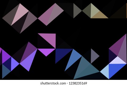 Light Multicolor, Rainbow vector shining triangular background. Shining illustration, which consist of triangles. Triangular pattern for your business design.