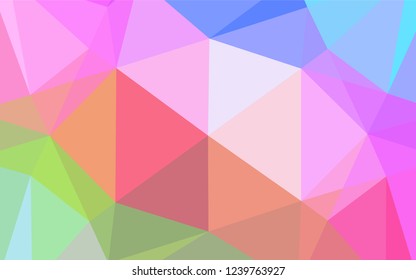 Light Multicolor, Rainbow vector shining hexagonal template. Modern geometrical abstract illustration with gradient. The textured pattern can be used for background.