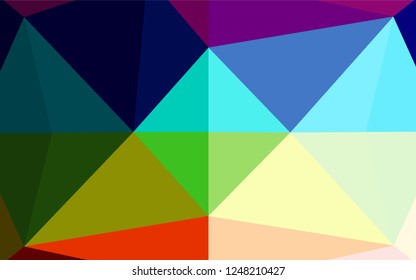 Light Multicolor, Rainbow vector shining hexagonal background. Shining colored illustration in a Brand new style. The template can be used as a background for cell phones.
