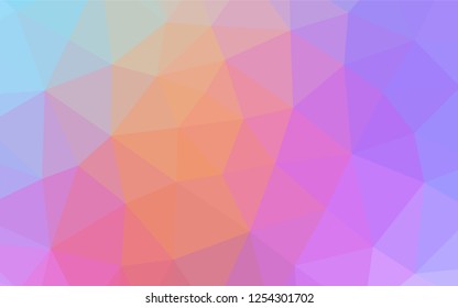 Light Multicolor, Rainbow vector shining hexagonal pattern. A vague abstract illustration with gradient. The elegant pattern can be used as part of a brand book.