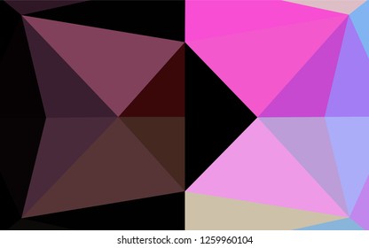 Light Multicolor, Rainbow vector shining hexagonal template. A sample with polygonal shapes. The elegant pattern can be used as part of a brand book.