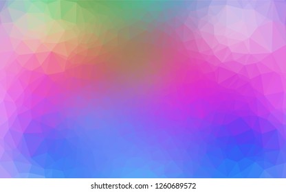 Light Multicolor, Rainbow vector shining hexagonal template. Modern geometrical abstract illustration with gradient. A completely new template for your business design.