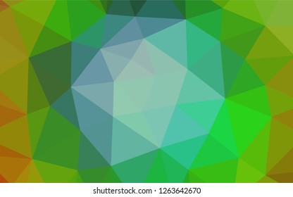 Light Multicolor, Rainbow vector shining hexagonal pattern. Creative geometric illustration in Origami style with gradient. A completely new template for your business design.